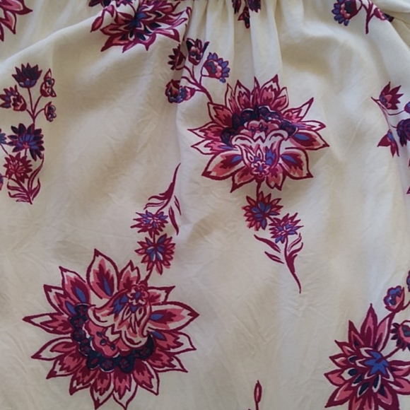 Old Navy Off the Shoulder Lined Floral Bell Sleeve Tunic Top /Mini Dress XS - Picture 8 of 12